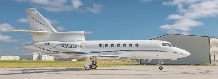 Falcon 50 N550JP on the ramp